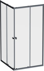 Ограждение душевое AM.PM Sunny 100x100см W87G-403-100100-BT стекло прозрачное, профиль черный