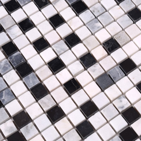 Мозаика Tessare 30,5х30,5х0,4см мрамор бело-черный шт(SMK-1017M)