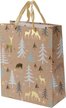Пакет бумажный новогодний Елки и Олени 26х32х12см, крафт-бумага 200г, SYLPDA-4324056