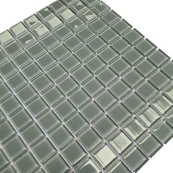 Мозаика Tessare 30,0х30,0х0,4см стекло прозрачный серый (HJ144)