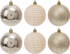 Набор шаров 6шт 8см, шампань, SYQB-0125058