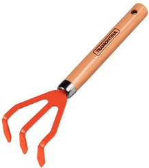 Рыхлитель 3-мя зубьями Tramontina садовый с деревянной ручкой