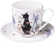 Пара чайная Lefard Lavander Cats 350мл фарфор