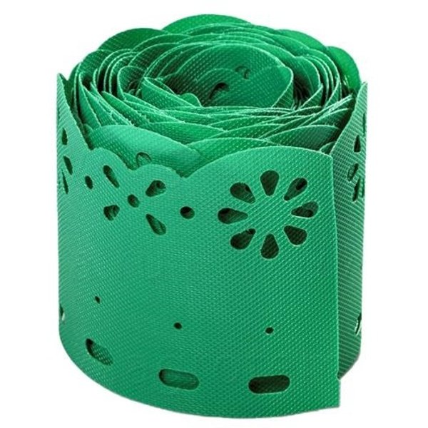 Лента бордюрная h15см 9м цвет зеленый Декор