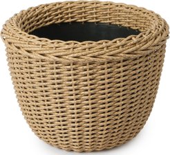 Кашпо плетеное из искусственного ротанга 12л Индийское дерево