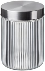 Банка д/сыпучих продуктов Lefard Lines 1,2л стекло, крышка металл