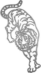 Украшение подвесное Тигрик 3 120х120х3мм Серебристый