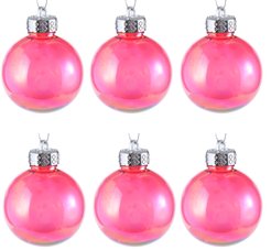 Набор шаров 6шт 6см радужно-розовый, SYQDPET-0123004