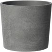 Кашпо бетонное Замша d22см h22см v5,8л, кедр, серый