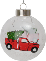 Шар с узором Грузовик 8см, прозрачный, SYQC2-0125151