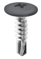 Саморез с прессшайбой со сверлом 4,2х25 графит RAL7024 (150шт) №1499