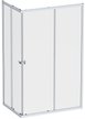 Ограждение душевое AM.PM Sunny 120x80см W87G-403-12080-МТ стекло прозрачное, профиль серебро