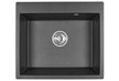 Мойка для кухни врезная Granula 6001 60х52см глубина чаши 20см, кварц, черный