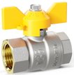 Кран латунный шаровый для газа LD Pride 3/4" внутренняя резьба, ручка бабочка