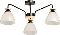 Люстра Дэла 3х40W E27 металл, стекло, черный