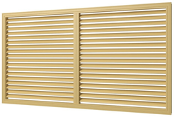 Решетка вентиляционная,профиль ПВХ,600х1200,бежевая