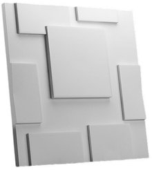 Панель гипсовая 3D Пирамида, 500х500мм (0,5м²/уп)