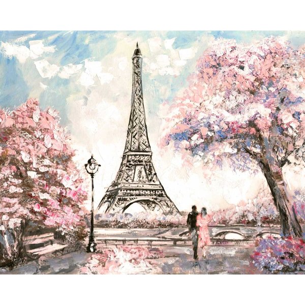 Картина на холсте 50x40 Париж весна