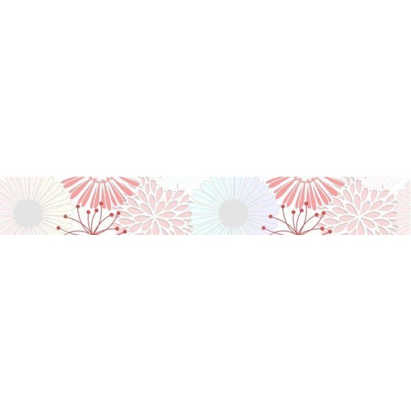Бордюр настенный Дактель Цветы 7,5х40см розовый шт