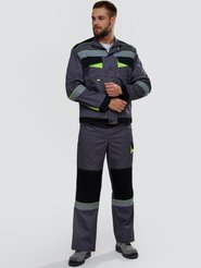 Костюм летний Ховард-1 IMP муж куртка+брюки (серый+черный+лимонный) р.48-50/182-188