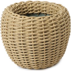 Кашпо плетеное из искусственного ротанга d17,5 мм V5л Verda Line бразильский орех