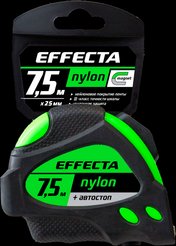 Рулетка 7,5мх25мм пластиковый корпус Effecta Nylon