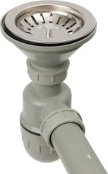 Сифон Siphon 2 для двойной чаши в комплекте квадратным сливом, выпуск 3,5 дюйма