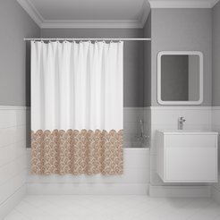 Штора для ванной IDDIS 200x180см BW03P18i11 полиэстер, коричневый