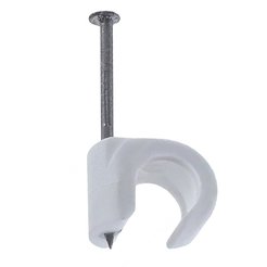 Скоба крепежная белая PSC 5-7 100шт