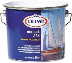 Лак яхтный OLIMP полуматовый (0,9л)