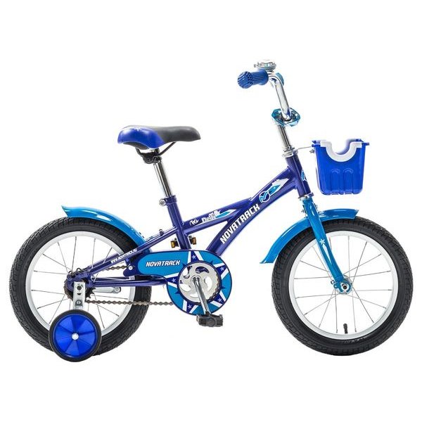 Велосипед Novatrack 14" Delfi синий/голубой,защита А-тип,короткие крылья,нет баг