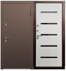 Дверь входная Термо-S2 антик медь лиственница беленая 960х2050мм правая