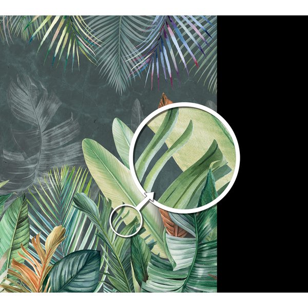 Фотообои виниловые на флизелиновой основе Тропические листья ШхВ 400х270м