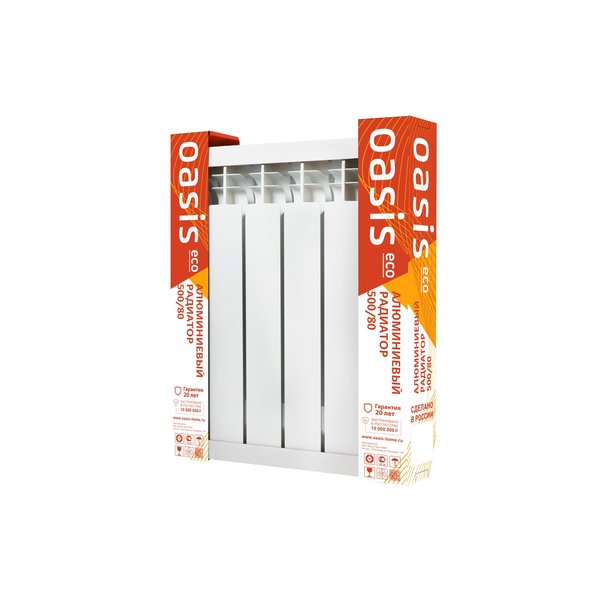 Радиатор алюминиевый OASIS ECO 500х80 10 секций