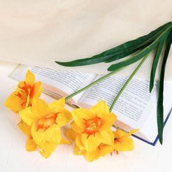 Цветок искусственный Нарцисс жёлтый 60см
