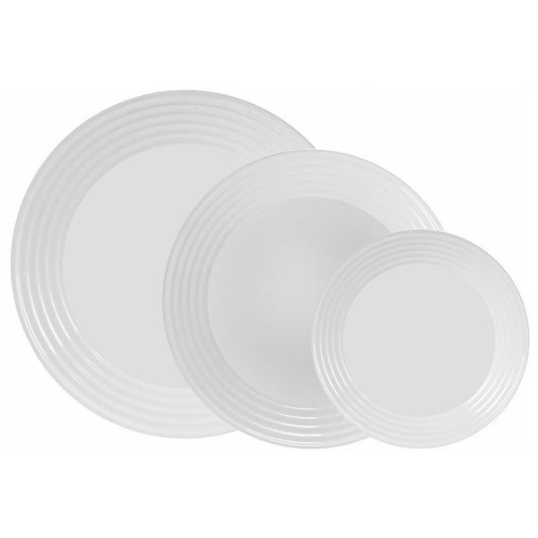 Набор столовый Luminarc Harena 18 предм., тарелки суповые, десертные, обеденные, белый