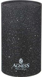 Подставка д/ножей Agness 11х18см, пластик, черный