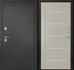 Дверь входная Гарант-1 Рубикон лиственница беленая стекло 860х2050мм левая