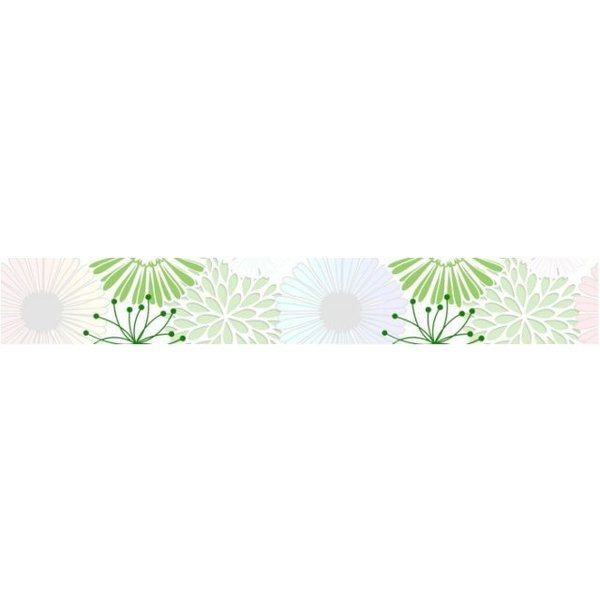 Бордюр настенный Дактель Цветы 7,5х40см зеленый шт