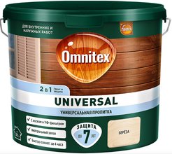 Пропитка для древесины Omnitex Universal 2в1 Береза 0,9л
