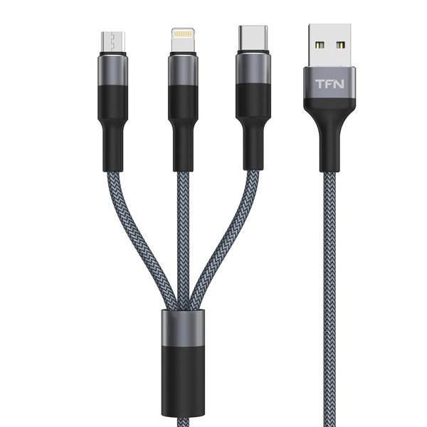 Кабель TFN micro USB/Type-C/Apple Lightning 1.2м