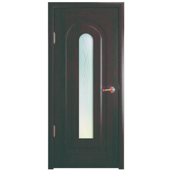 Дверь ДО Парус венге 80х200 шпон стекло белое Роса2