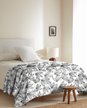 Плед микрофибра Gardenia 180x200 черно-белый