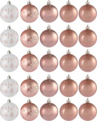 Набор шаров 25шт 6см, розовый+белый, SYQB2-0123127