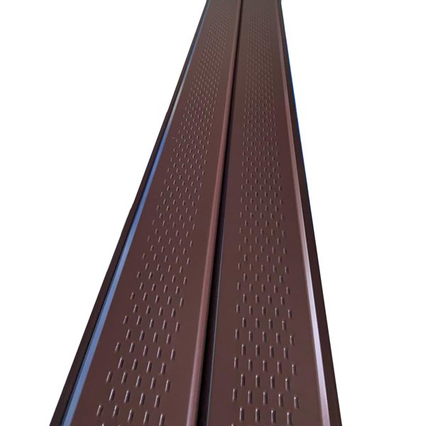 Соффит перфорированный металлический 3000х236мм шоколад Ral 8017
