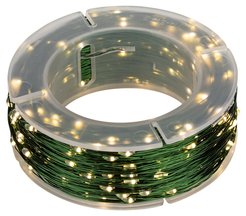 Гирлянда светодиодная новогодняя Нить теплый свет 100м 1000 microled IP44 220В ENIN-1000G ЭРА