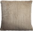 Подушка декоративная 45х45см Велсофт полоски, бежевая