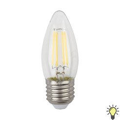 Лампа светодиодная ЭРА F-LED B35-7W-827-E27 7Вт филамент свеча теплый белый свет Е27