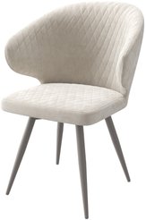 Стул кухонный Mamadoma Rob-R1 b03 47х44х82см велюр/металл, бежевый/капучино, поворотный