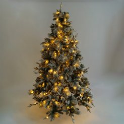 Ель искусственная Ронда 210см, флокированная, 350LED, ПЭ+ПВХ